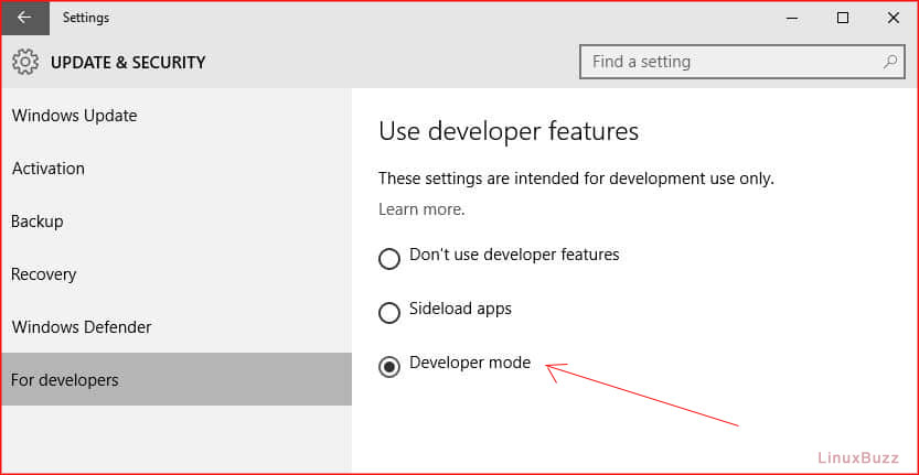 Developer-Mode-Windows10