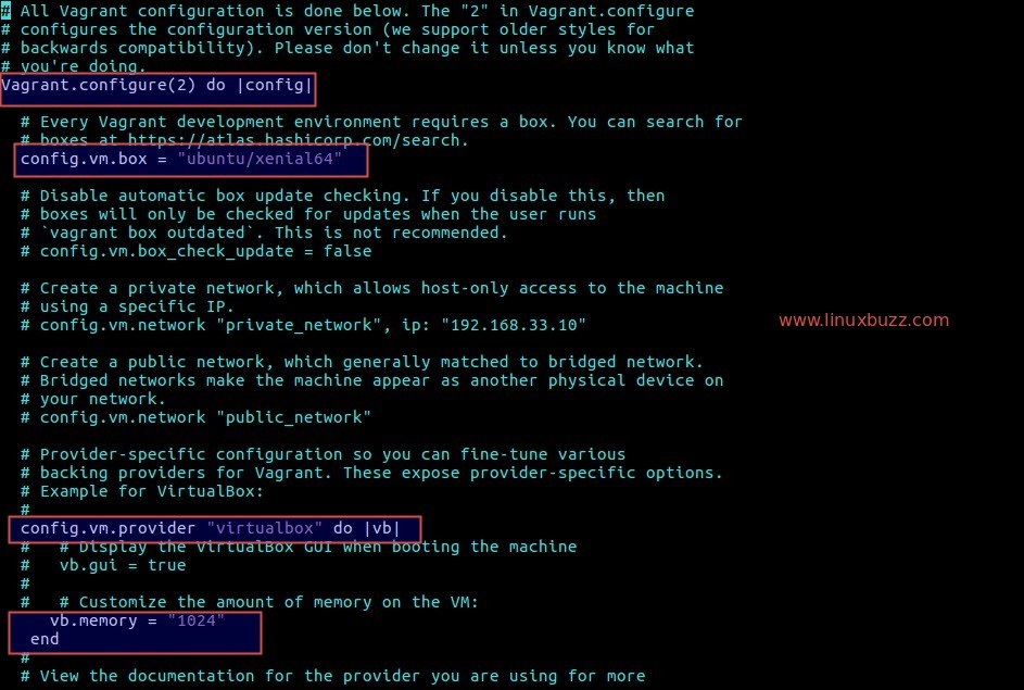 Vagrantfile-Ubuntu-virtualBox