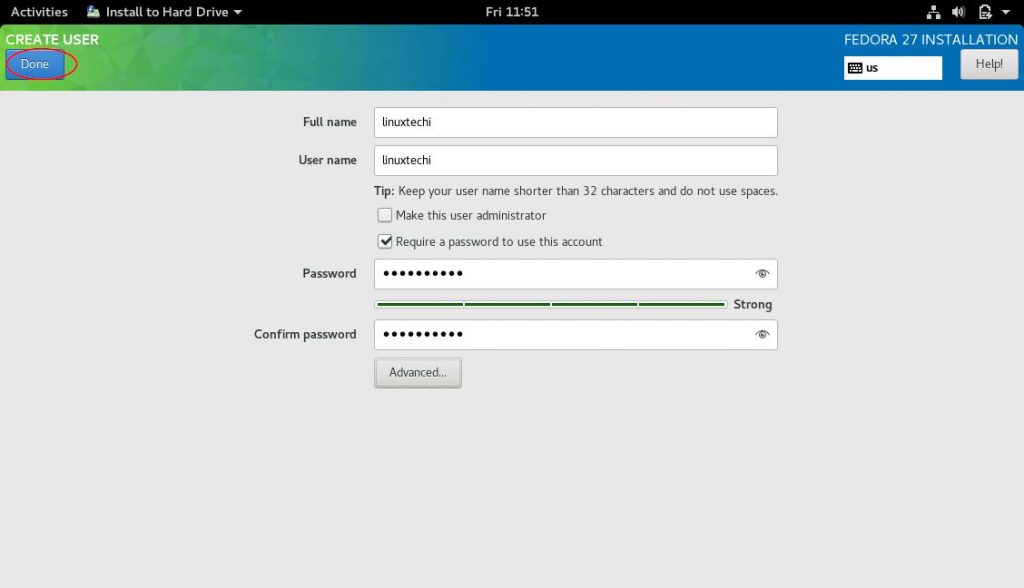 Localuser-Creation-Fedora27-Installation