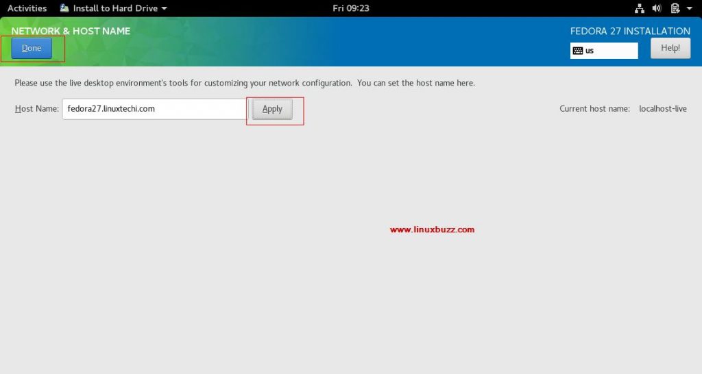 Set-Hostname-Fedora27-Installation