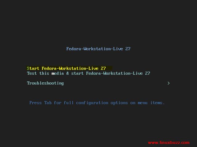 Start-Fedora27-Workstation