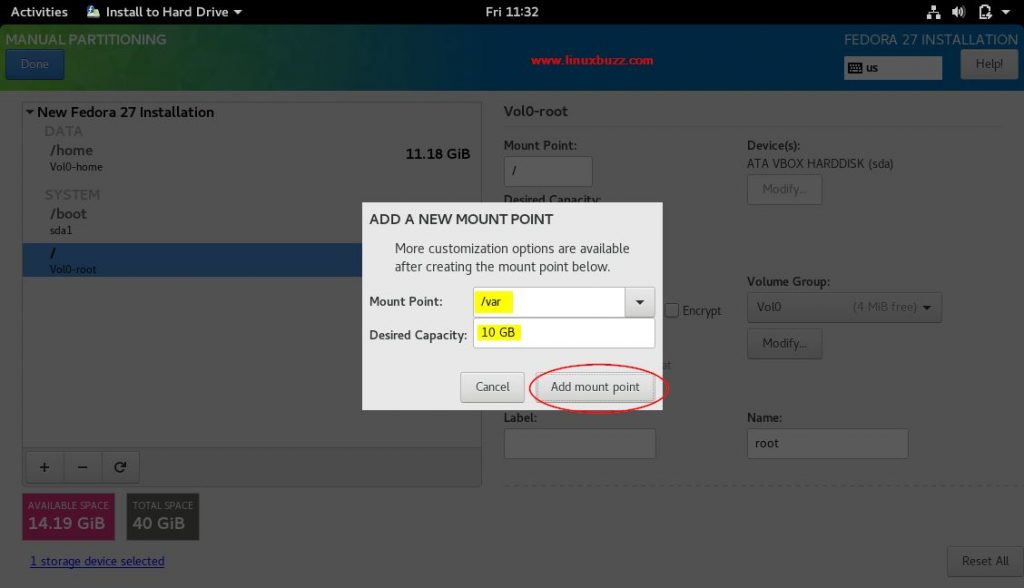 var-partition-fedora27-installation