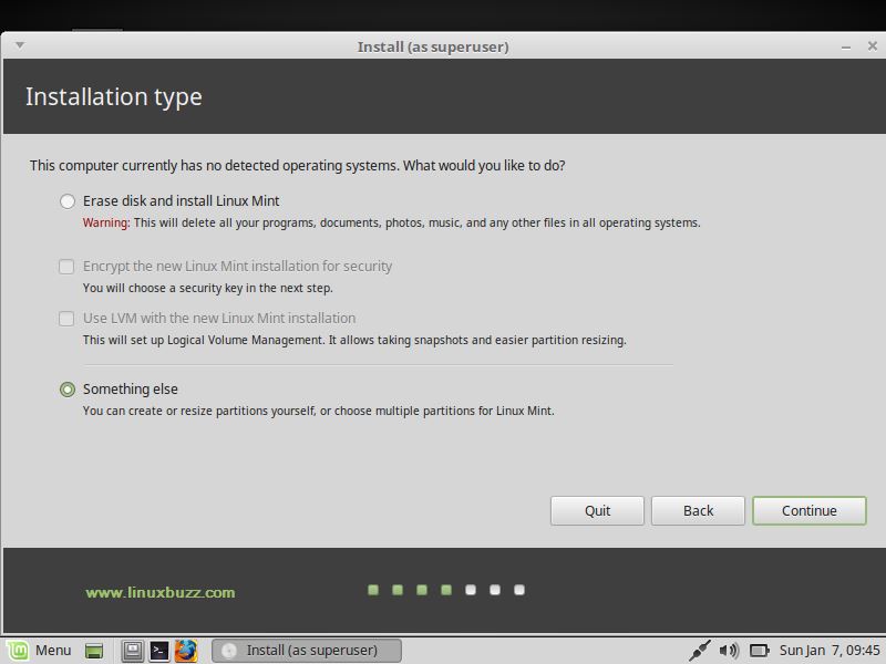 Installation-type-LinuxMint-18-3-Mate