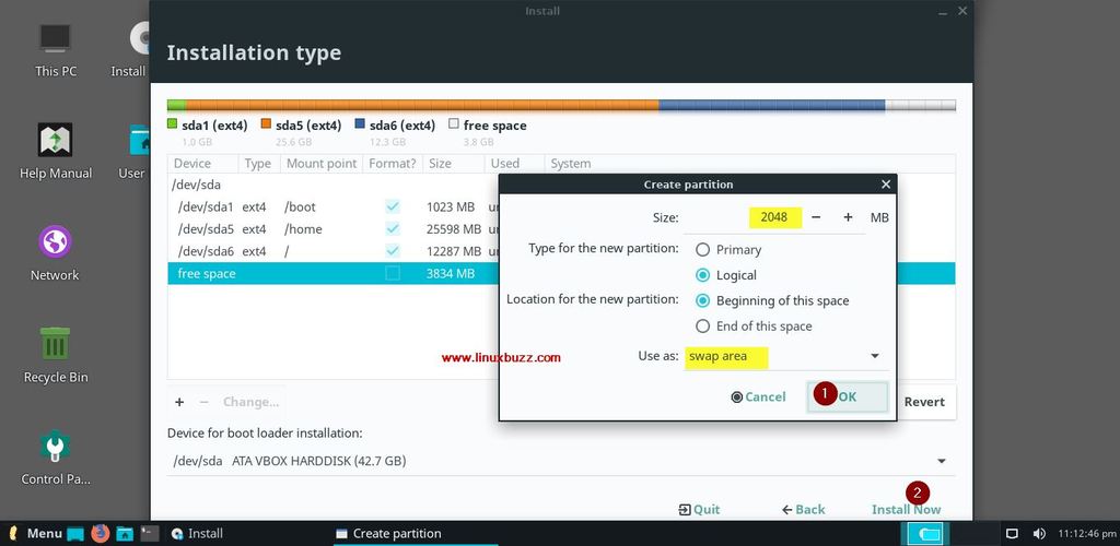 Swap-Partition-Linux-Lite-4-Installation