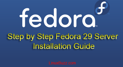 Fedora29-Server-Installation