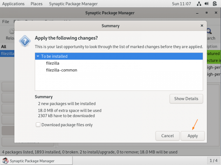 filezilla server debian