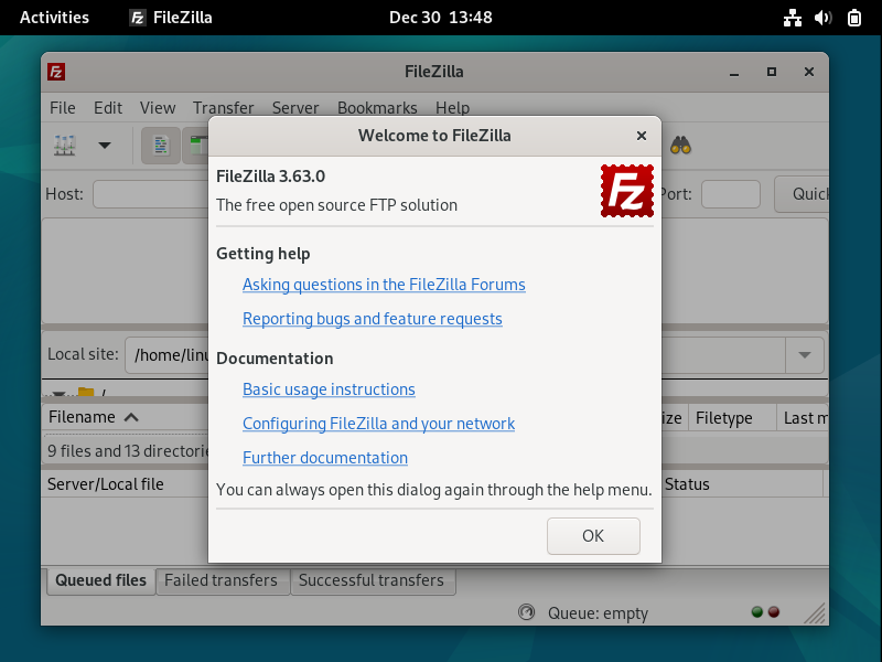 FileZilla-GUI-on-Debian12