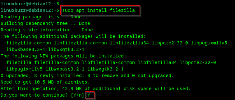 Install-Filezilla-on-Debain12