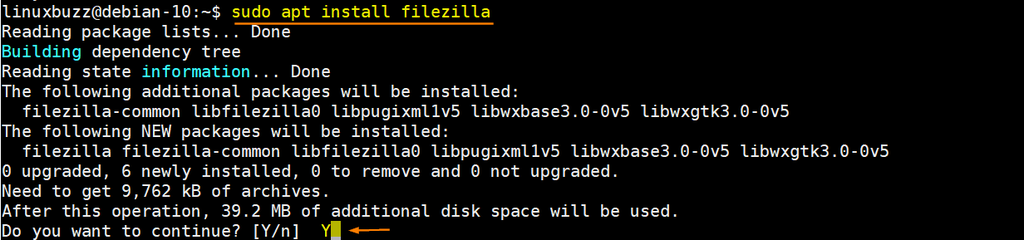 apt-filezilla-install-debian10
