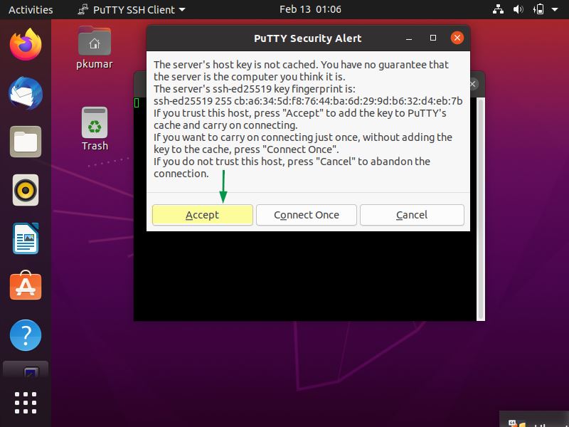 Accept-Keys-Putty-Remote-Linux-Server