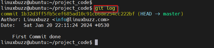 Git-Log-Command-Linux