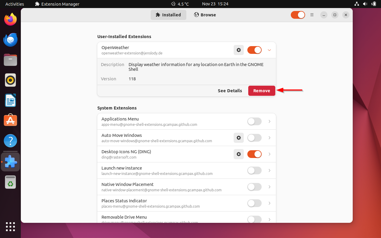 Remove-Installed-Extensions-Ubuntu-22-04