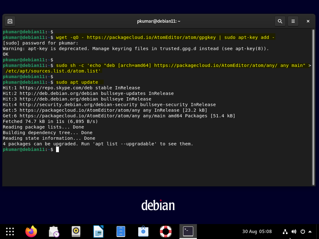 How To Install Atom Text Editor In Debian 11 Bullseye how-to-install-atom-text-editor-in-debian-11-bullseye