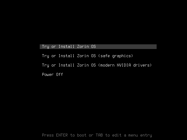 Try-or-Install-Zorin-OS16