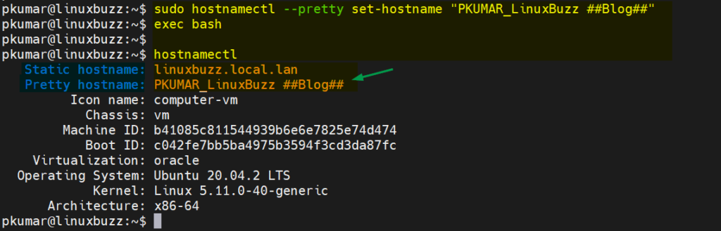 Set-Pretty-Hostname-Hostnamectl-command