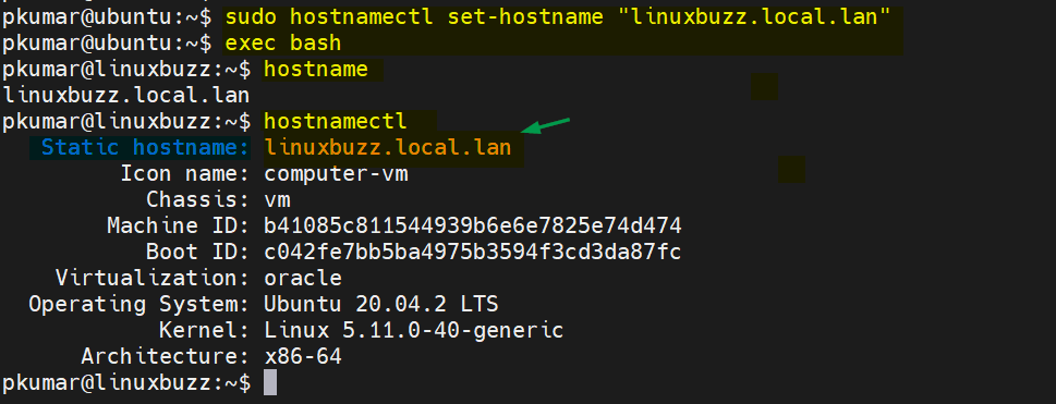 Set-Static-Hostname-Linux