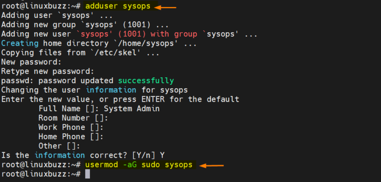 linux create user with sudo rights