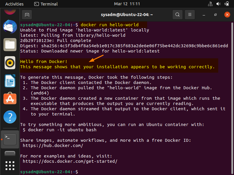 Docker-run-hello-world-ubuntu-22-04