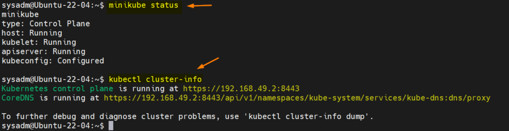Minikube-kubernetes-Cluster-Status