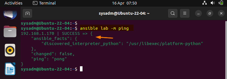 Ping-Pong-Test-via-Ansible-Ubuntu-Linux