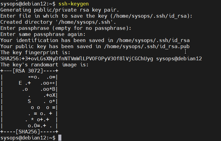SSH-Keygen-Debian12