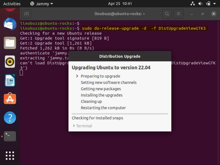 How to upgrade ubuntu 20 04 to 22 04 lts via gui 