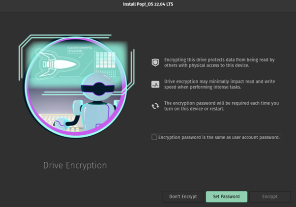 Drive-Encryption-PoP-OS-Installation