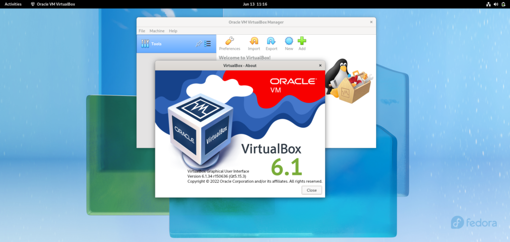 Access-VirtualBox-Fedora-36-Workstattion