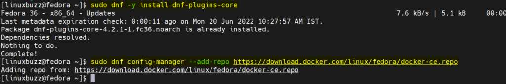 Enable-Docker-Repository-Fedora