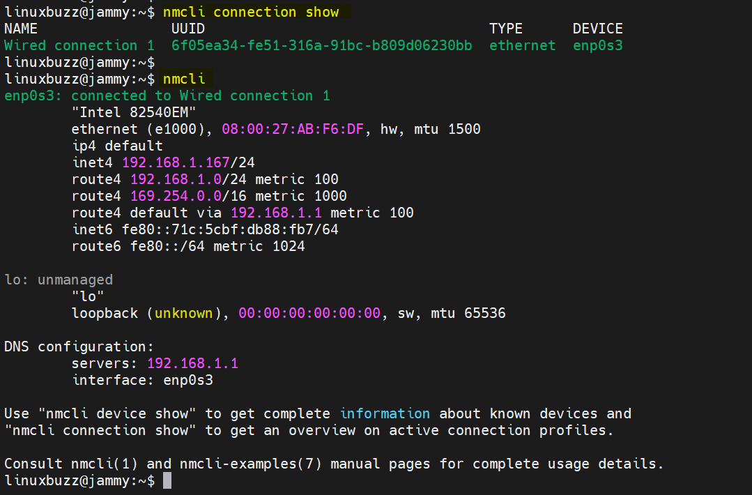 set static ip address ubuntu 22 04