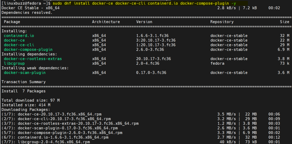 Docker-Install-Fedora-Linux
