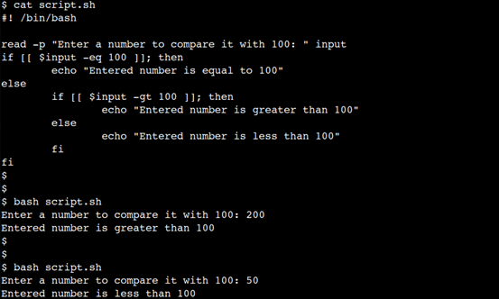 bash script conditional assignment