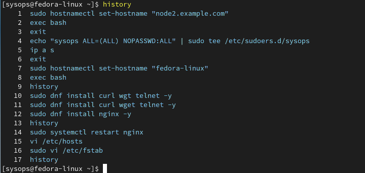 Histroy-Command-Output-Linux