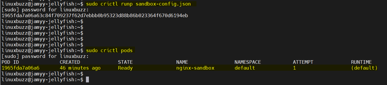 Run-Pod-SandBox-Crio-Ubuntu