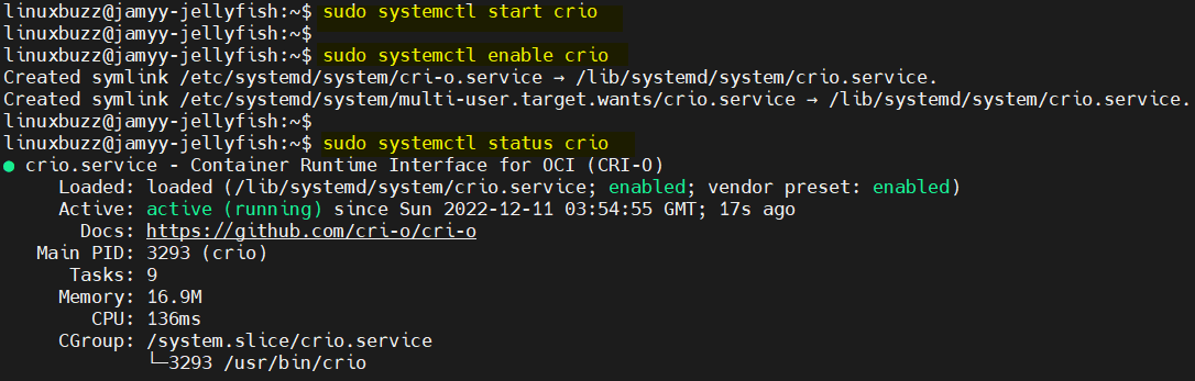 Start-enable-Crio-service-Ubuntu