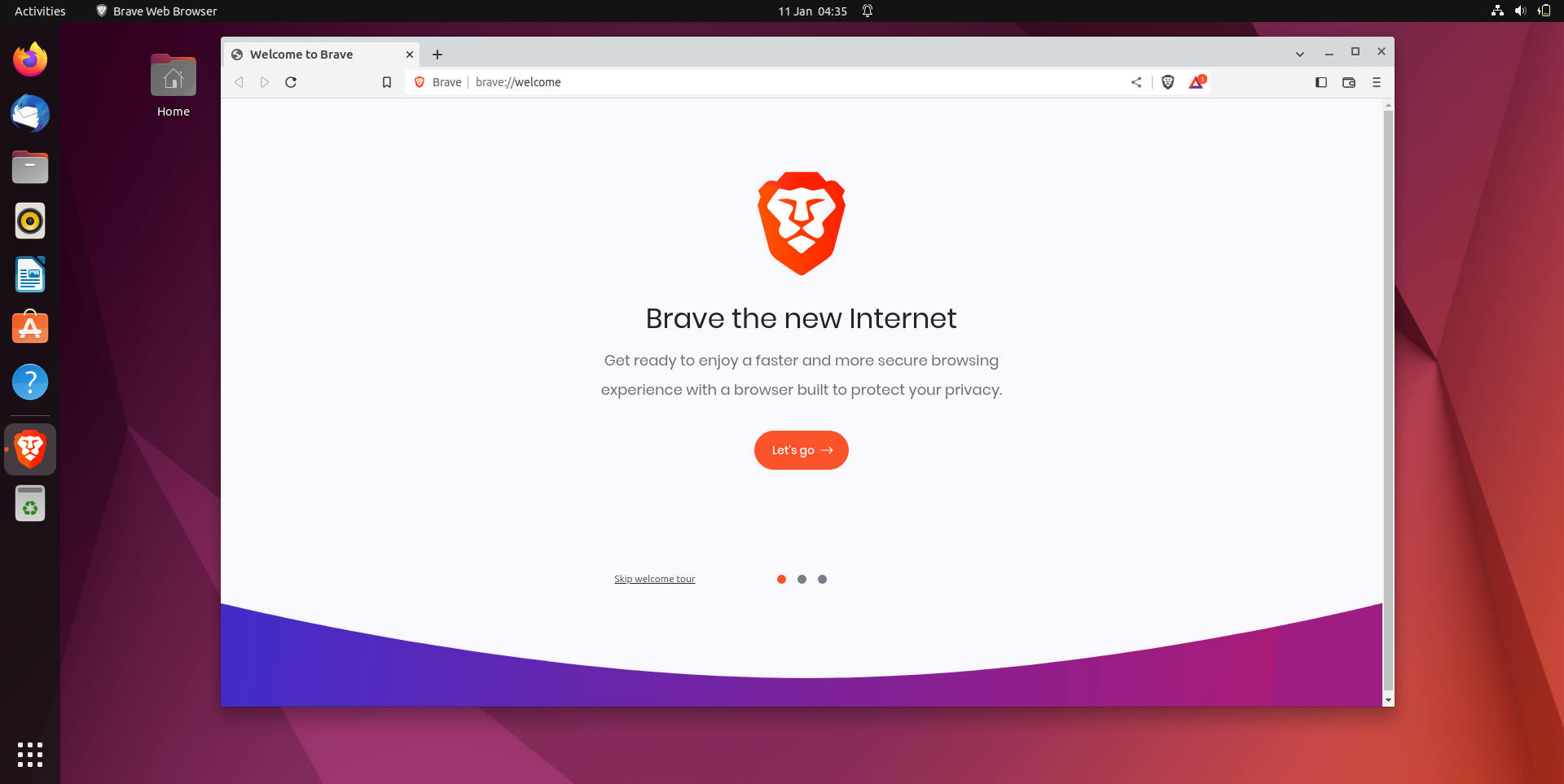 Brave-Browser-Home-Page-Ubuntu-Linux