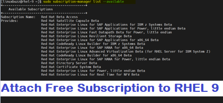 Free-Subscription-RHEL9