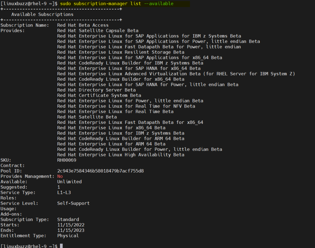 How to Attach Free Subscription to RHEL 9 System