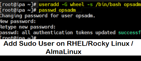 Add Sudo User RHEL RockyLinux