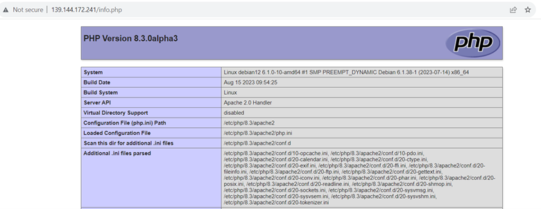 PHP-Info-Page-Debian12