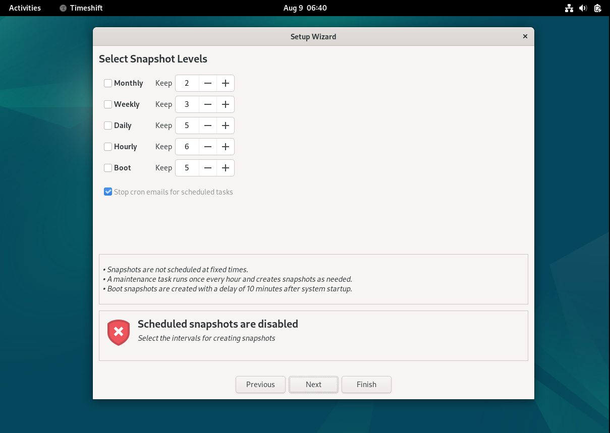 Snapshot Level Timeshift Debian12 Snapshot-Level-Timeshift-Debian12