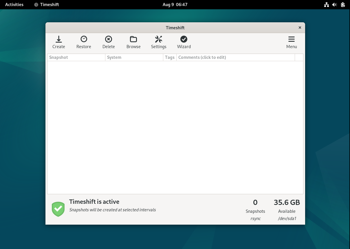 Timeshift Graphical Interface Debian12 Timeshift-Graphical-Interface-Debian12