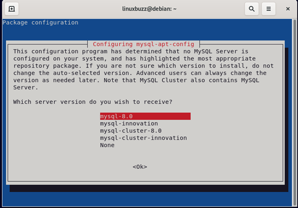 Choose-MySQL-8-Server-Version-Debian