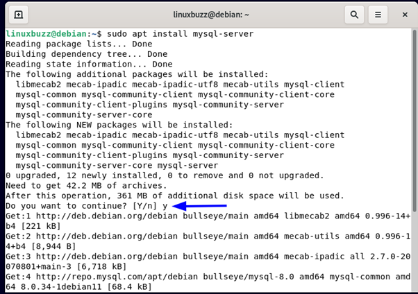 Install-MySQL-on-Debian12-Apt-Command