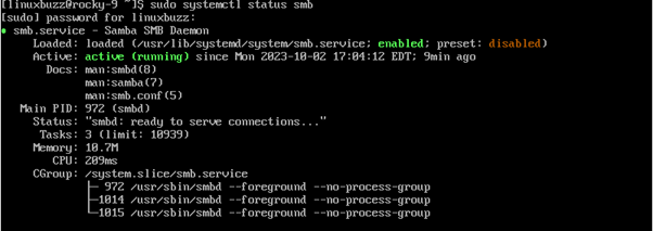 Samba-Service-Status-RockyLinux-AlmaLinux
