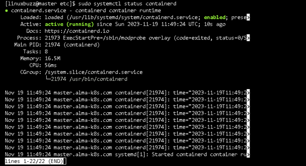 Containerd-Service-Status-Almalinux9