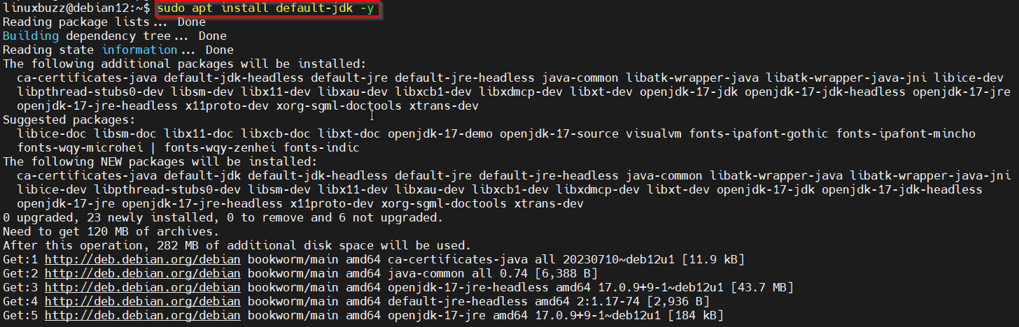 Install Java on Debian 12