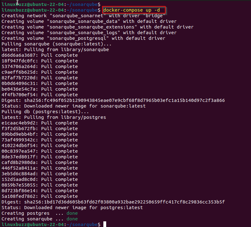 Install SonarQube with Docker Compose on Ubuntu 22.04