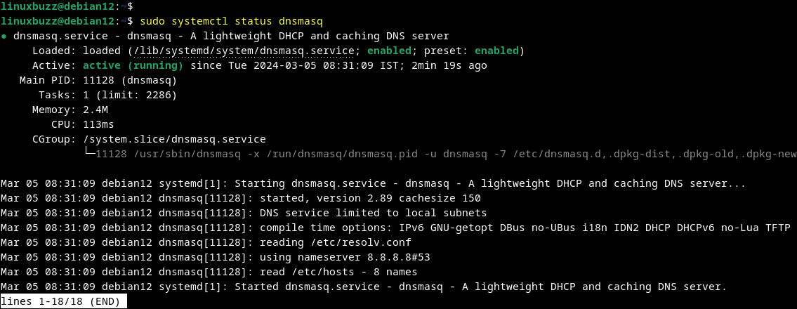 Dnsmasq-Service-Status-Debian12